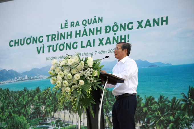 Ông Trần Ngọc Thanh - Chủ tịch Ủy ban Mặt trận Tổ quốc tỉnh Khánh Hoà phát động hưởng ứng chương trình “Hành động Xanh – Vì tương lai Xanh”