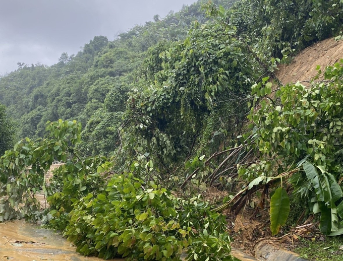 Các điểm bị sạt lở trên QL46 Km71
