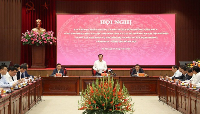 Ban Chỉ đạo triển khai Dự án đầu tư xây dựng đường Vành đai 4 - Vùng Thủ đô Hà Nội họp sáng 13/4