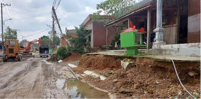 Công trình hiện đang thi công dang dở