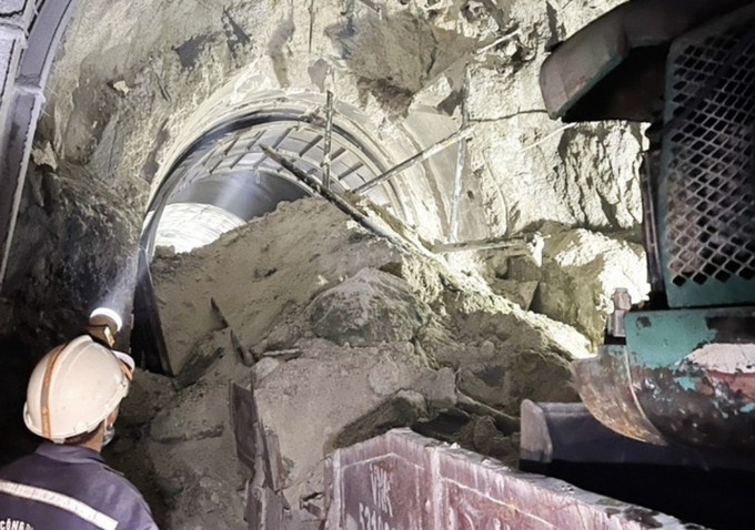 Hiện trường vụ sát lở hầm đường sắt Chí Thạnh, Phú Yên ngày 21/5