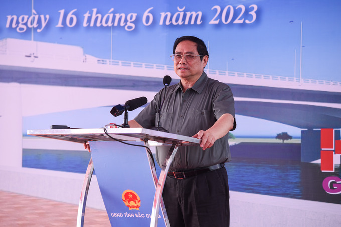Thủ tướng Phạm Minh Chính phát biểu tại buổi lễ.