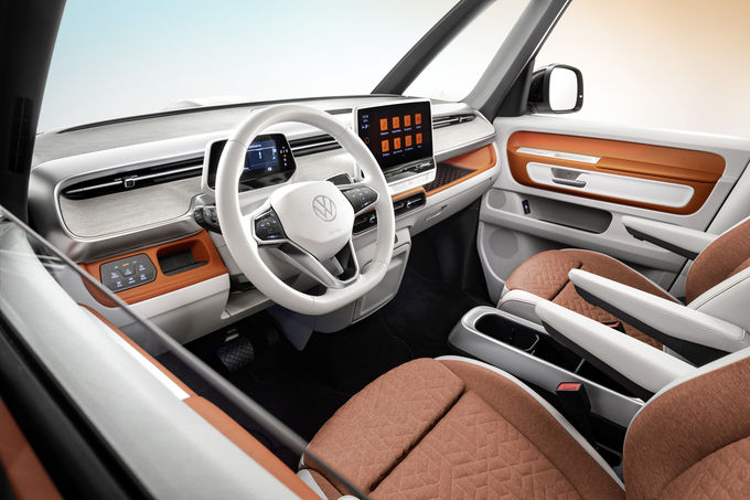 Nội thất và công nghệ hiện đại của Volkswagen ID.Buzz. Ảnh VW