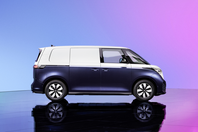 Volkswagen ID.Buzz có không gian hành lý 1.121 lít. Trong khi biến thể Cargo có dung tích chứa hành lý 3.899 lít với một cửa trượt tiêu chuẩn. Ảnh VW