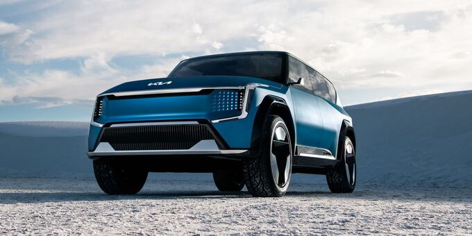 Dòng SUV thuần điện chủ lực EV9 trong đội hình toàn cầu của Kia. Ảnh Kia