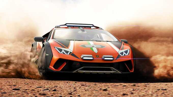 Một trong số các phiên bản Lamborghini được nâng cấp bao gồm phiên bản gầm cao Sterrato của Huracan. Ảnh Topgear