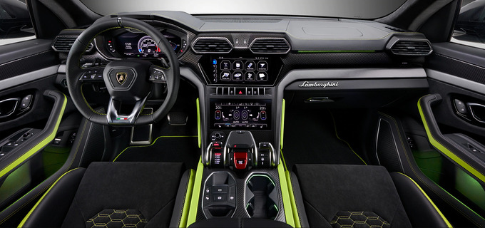Nội thất Lamborghini Urus Pearl Capsule mang phong cách thể thao sang trọng. Ảnh Lamborghini