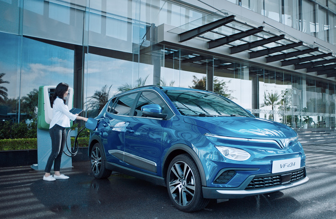 Xe điện Vinfast - một trong những dòng xe nổi trội đầu năm 2022 tại Việt Nam. Ảnh Vinfast