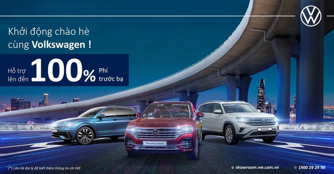 Volkswagen chào hè với ưu đãi lên đến 100% phí trước bạ.